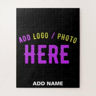 STYLISH MODERN CUSTOMIZABLE BLACK VERIFIED BRAND JIGSAW PUZZLE