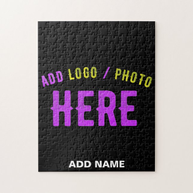 STYLISH MODERN CUSTOMIZABLE BLACK VERIFIED BRAND JIGSAW PUZZLE (Vertical)