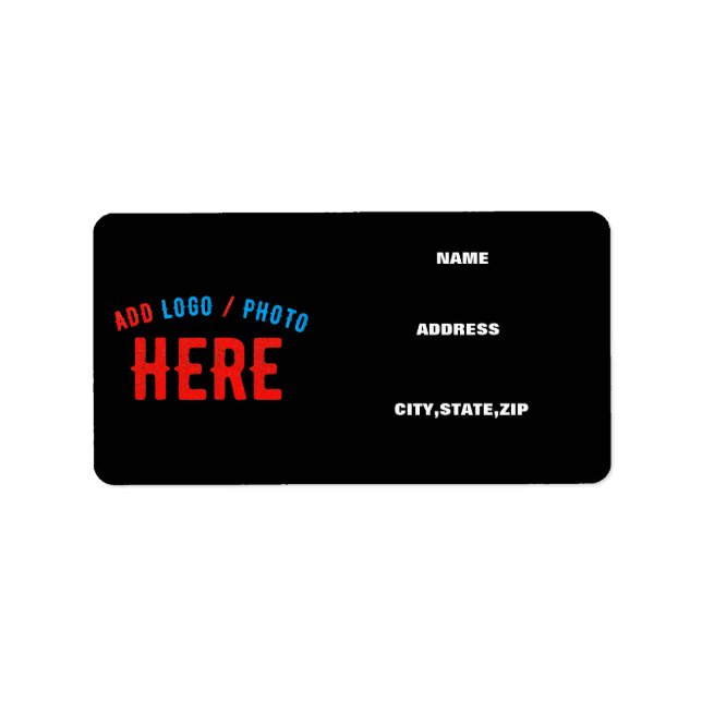STYLISH MODERN CUSTOMIZABLE BLACK VERIFIED BRAND LABEL (Front)