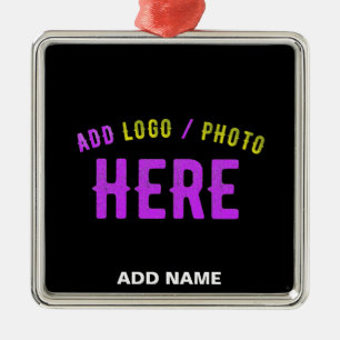 STYLISH MODERN CUSTOMIZABLE BLACK VERIFIED BRAND METAL ORNAMENT