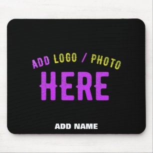 STYLISH MODERN CUSTOMIZABLE BLACK VERIFIED BRAND MOUSE PAD
