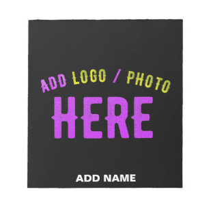 STYLISH MODERN CUSTOMIZABLE BLACK VERIFIED BRAND NOTEPAD