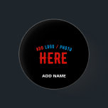 STYLISH MODERN CUSTOMIZABLE BLACK VERIFIED BRANDED 3 CM ROUND BADGE<br><div class="desc">THIS IS A DESIGN FITTING FOR EVERYONE.YOU CAN CHANGE, RESIZE OR ADD LOGO, PHOTO, TEXT AND COLOURS THE WAY YOU LIKE.THANK YOU.</div>