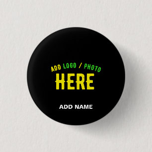 STYLISH MODERN CUSTOMIZABLE BLACK VERIFIED BRANDED 3 CM ROUND BADGE