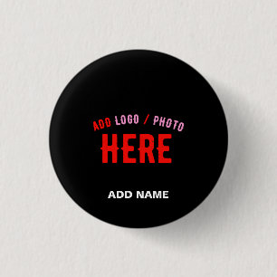 STYLISH MODERN CUSTOMIZABLE BLACK VERIFIED BRANDED 3 CM ROUND BADGE