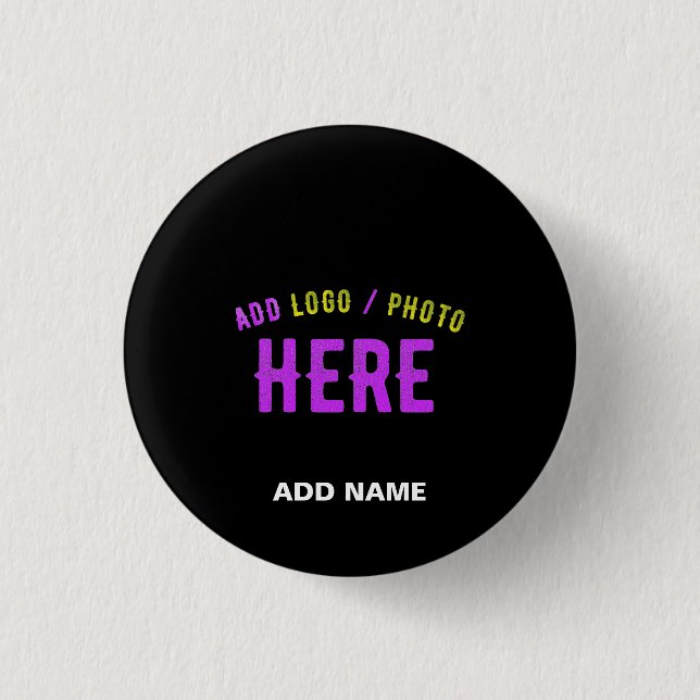 STYLISH MODERN CUSTOMIZABLE BLACK VERIFIED BRANDED 3 CM ROUND BADGE (Front)