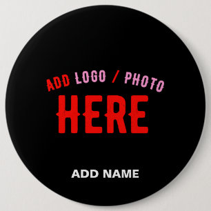 STYLISH MODERN CUSTOMIZABLE BLACK VERIFIED BRANDED 6 CM ROUND BADGE