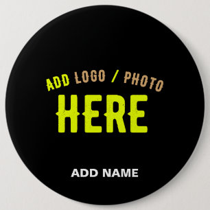 STYLISH MODERN CUSTOMIZABLE BLACK VERIFIED BRANDED 6 CM ROUND BADGE