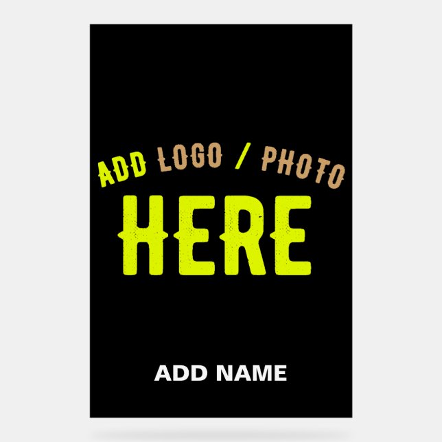 STYLISH MODERN CUSTOMIZABLE BLACK VERIFIED BRANDED ACRYLIC SIGN (Front)