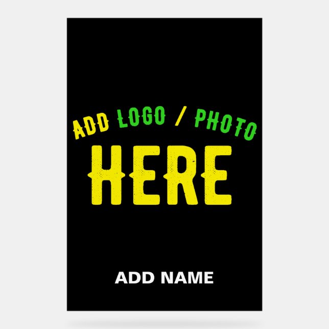STYLISH MODERN CUSTOMIZABLE BLACK VERIFIED BRANDED ACRYLIC SIGN (Front)