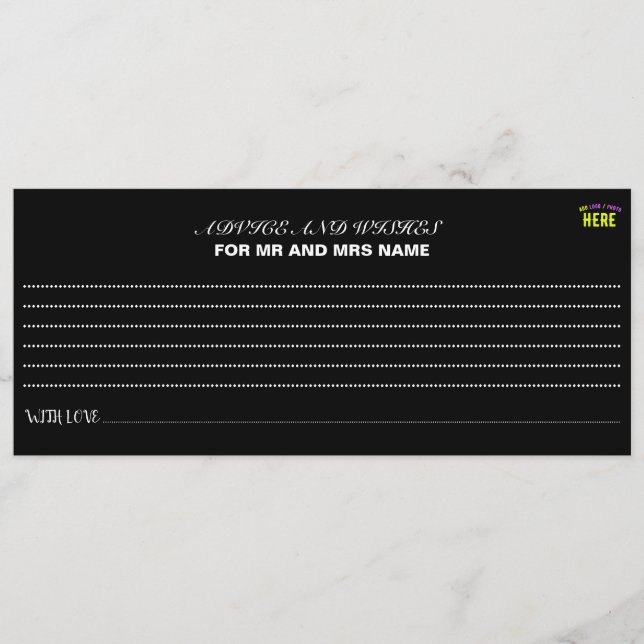 STYLISH MODERN CUSTOMIZABLE BLACK VERIFIED BRANDED ADVICE CARD (Front)