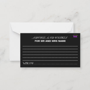 STYLISH MODERN CUSTOMIZABLE BLACK VERIFIED BRANDED ADVICE CARD