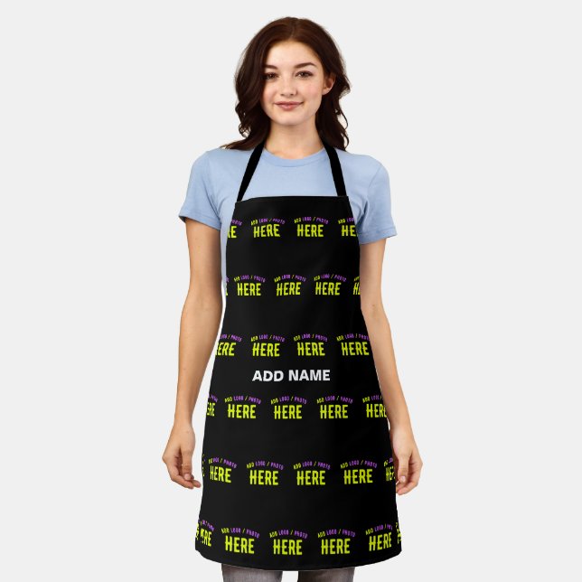 STYLISH MODERN CUSTOMIZABLE BLACK VERIFIED BRANDED APRON (Worn)
