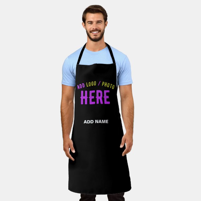 STYLISH MODERN CUSTOMIZABLE BLACK VERIFIED BRANDED APRON (Worn)