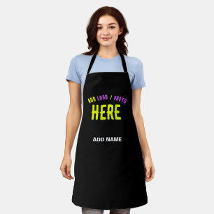 STYLISH MODERN CUSTOMIZABLE BLACK VERIFIED BRANDED APRON