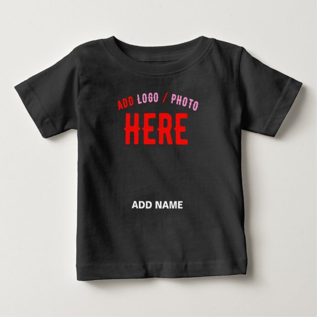 STYLISH MODERN CUSTOMIZABLE BLACK VERIFIED BRANDED BABY T-Shirt (Front)