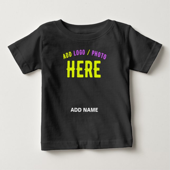 STYLISH MODERN CUSTOMIZABLE BLACK VERIFIED BRANDED BABY T-Shirt (Front)
