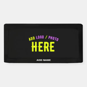 STYLISH MODERN CUSTOMIZABLE BLACK VERIFIED BRANDED BANNER