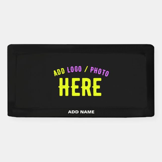 STYLISH MODERN CUSTOMIZABLE BLACK VERIFIED BRANDED BANNER (Horizontal)