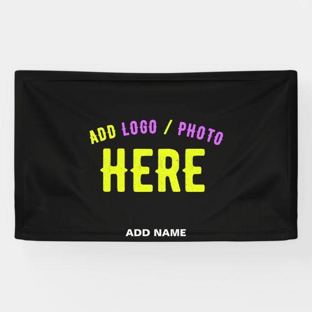 STYLISH MODERN CUSTOMIZABLE BLACK VERIFIED BRANDED BANNER (Horizontal)