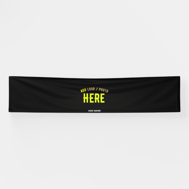 STYLISH MODERN CUSTOMIZABLE BLACK VERIFIED BRANDED BANNER (Horizontal)