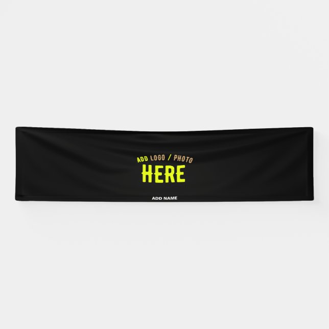 STYLISH MODERN CUSTOMIZABLE BLACK VERIFIED BRANDED BANNER (Horizontal)