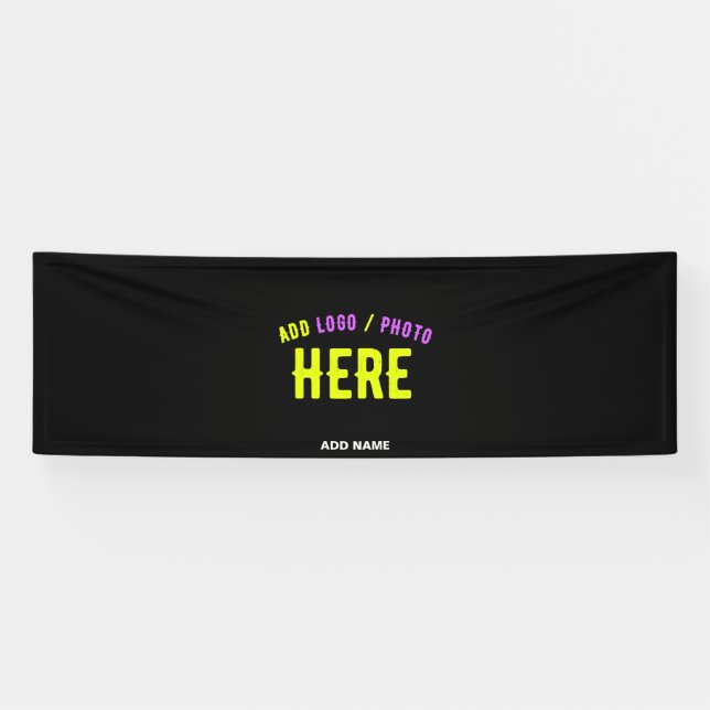 STYLISH MODERN CUSTOMIZABLE BLACK VERIFIED BRANDED BANNER (Horizontal)