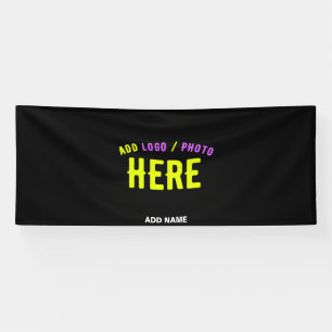 STYLISH MODERN CUSTOMIZABLE BLACK VERIFIED BRANDED BANNER