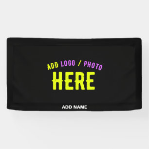 STYLISH MODERN CUSTOMIZABLE BLACK VERIFIED BRANDED BANNER