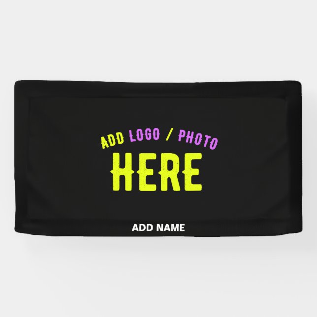 STYLISH MODERN CUSTOMIZABLE BLACK VERIFIED BRANDED BANNER (Horizontal)