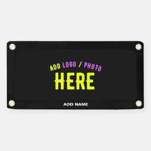 STYLISH MODERN CUSTOMIZABLE BLACK VERIFIED BRANDED BANNER