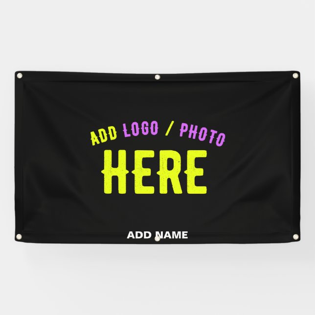 STYLISH MODERN CUSTOMIZABLE BLACK VERIFIED BRANDED BANNER (Horizontal)