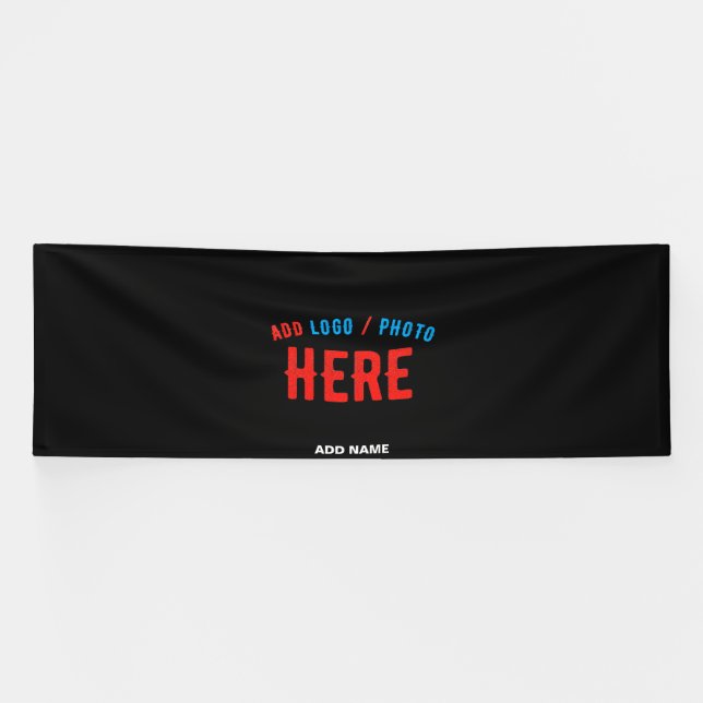 STYLISH MODERN CUSTOMIZABLE BLACK VERIFIED BRANDED BANNER (Horizontal)