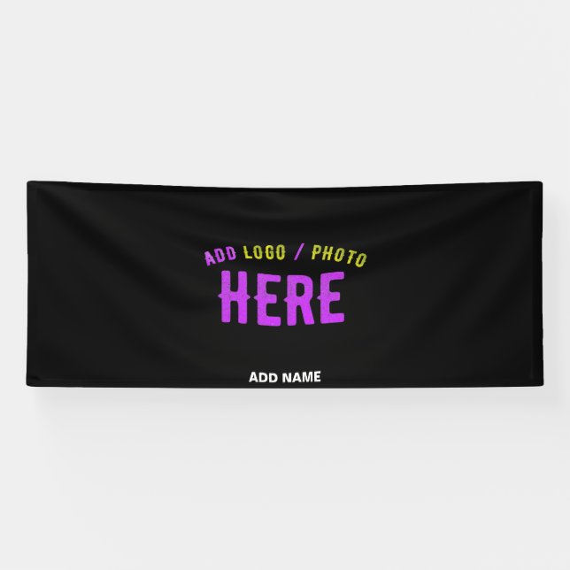 STYLISH MODERN CUSTOMIZABLE BLACK VERIFIED BRANDED BANNER (Horizontal)