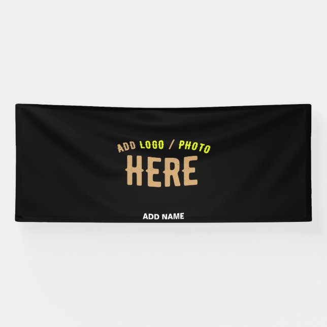 STYLISH MODERN CUSTOMIZABLE BLACK VERIFIED BRANDED BANNER (Horizontal)