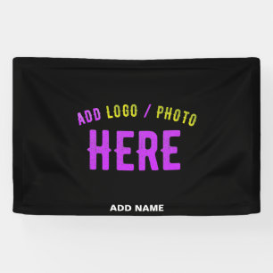 STYLISH MODERN CUSTOMIZABLE BLACK VERIFIED BRANDED BANNER