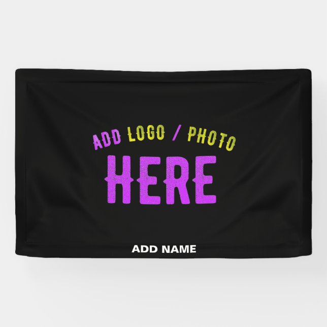 STYLISH MODERN CUSTOMIZABLE BLACK VERIFIED BRANDED BANNER (Horizontal)