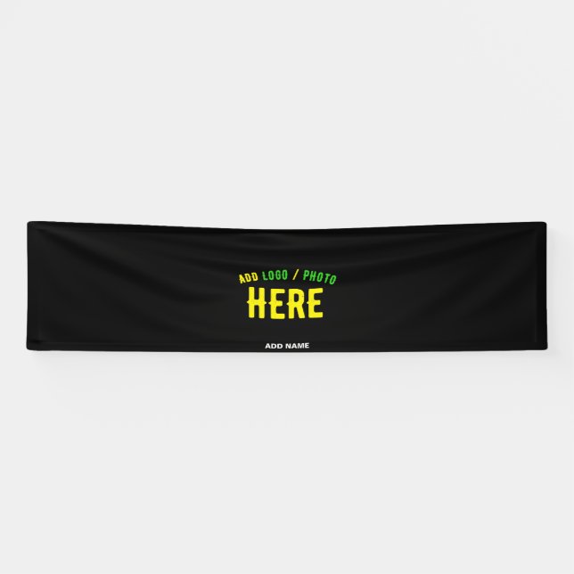 STYLISH MODERN CUSTOMIZABLE BLACK VERIFIED BRANDED BANNER (Horizontal)