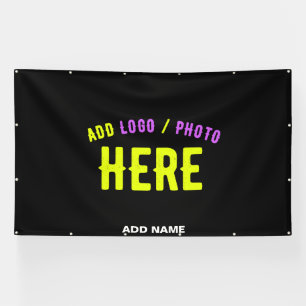 STYLISH MODERN CUSTOMIZABLE BLACK VERIFIED BRANDED BANNER