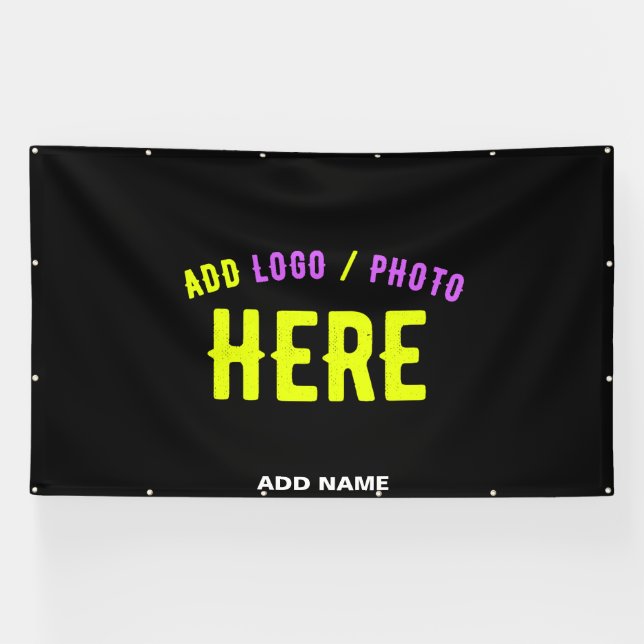 STYLISH MODERN CUSTOMIZABLE BLACK VERIFIED BRANDED BANNER (Horizontal)