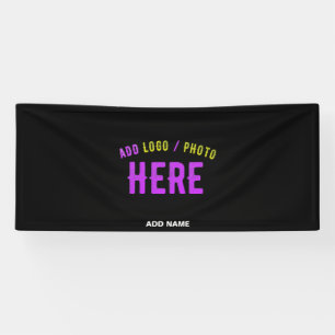 STYLISH MODERN CUSTOMIZABLE BLACK VERIFIED BRANDED BANNER