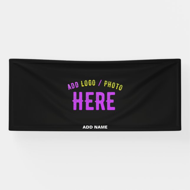 STYLISH MODERN CUSTOMIZABLE BLACK VERIFIED BRANDED BANNER (Horizontal)