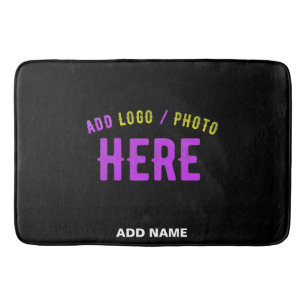 STYLISH MODERN CUSTOMIZABLE BLACK VERIFIED BRANDED BATH MAT