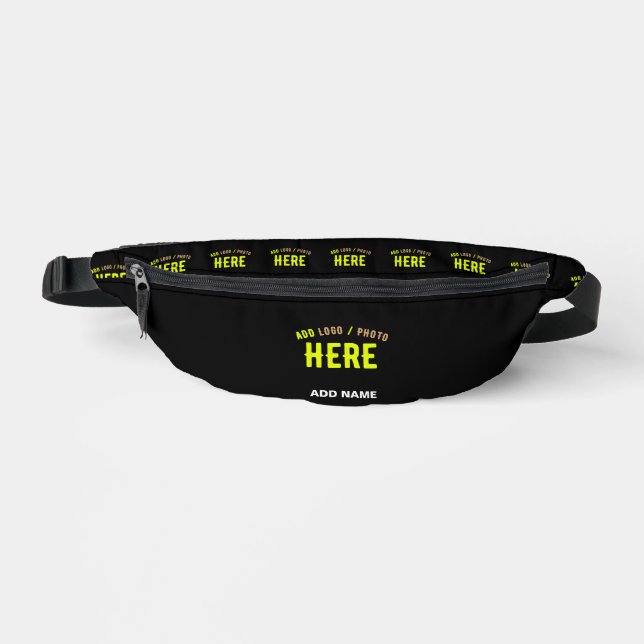 STYLISH MODERN CUSTOMIZABLE BLACK VERIFIED BRANDED BUM BAGS (Front)