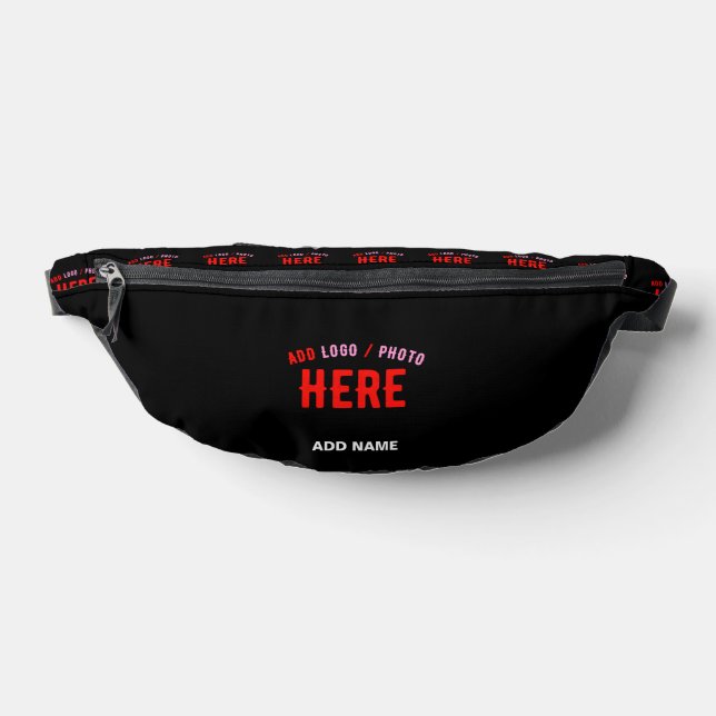 STYLISH MODERN CUSTOMIZABLE BLACK VERIFIED BRANDED BUM BAGS (Lay Down)