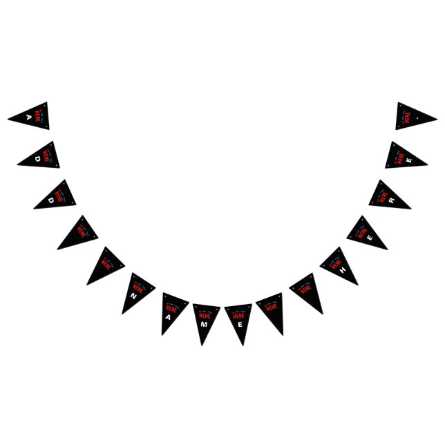 STYLISH MODERN CUSTOMIZABLE BLACK VERIFIED BRANDED BUNTING  (All)