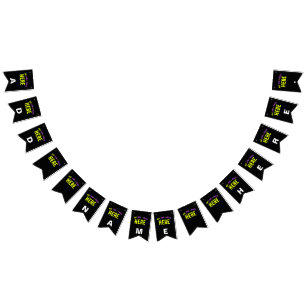 STYLISH MODERN CUSTOMIZABLE BLACK VERIFIED BRANDED BUNTING