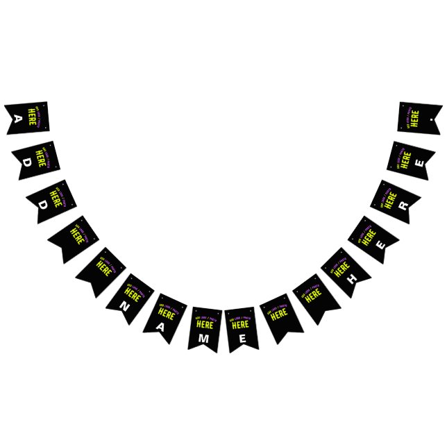 STYLISH MODERN CUSTOMIZABLE BLACK VERIFIED BRANDED BUNTING  (All)