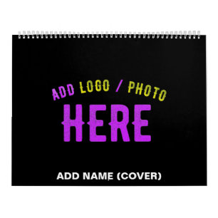 STYLISH MODERN CUSTOMIZABLE BLACK VERIFIED BRANDED CALENDAR