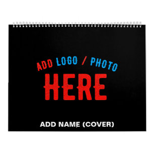 STYLISH MODERN CUSTOMIZABLE BLACK VERIFIED BRANDED CALENDAR